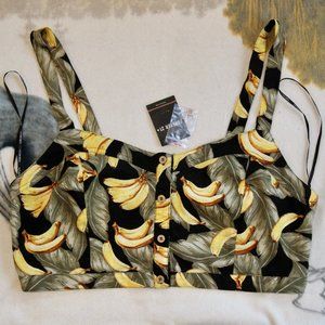 NWT | Forever 21 | Plus Size Top | Tropical Print Crop Top | Bra Top | Size 2X